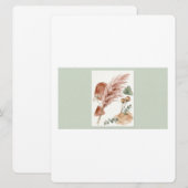 Boho Wedding Invitation | Terracotta Pampas Grass  (Devant / Derrière)