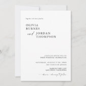 Boho Wedding Invite | Moderne minimalistische brui Kaart (Voorkant)