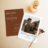 Boho Wedding Invite | Moderne minimalistische brui Kaart