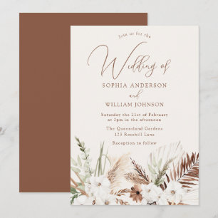 Boho Wedding: Mooie Floral alle seizoenen Kaart