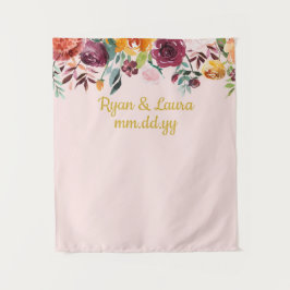 Boho Wedding Photo Booth Backdrop Blush Gold Prop Wandkleed