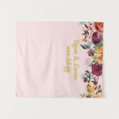 Boho Wedding Photo Booth Backdrop Blush Gold Prop Wandkleed (Voorkant (horizontaal))