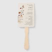 Boho Wedding Program Handwaaier (Voorkant)