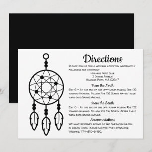 Boho Wedding Routebeschrijving Dreamcatcher Zwart Kaart