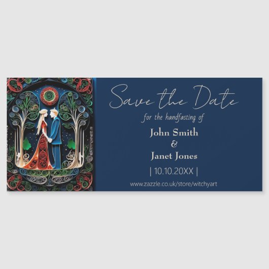 Boho Wedding Save the Date Magnet (Devant)