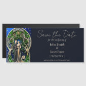 Boho Wedding Save the Date Magnet (Devant / Derrière)