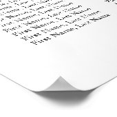 Boho Wedding Seating Chart Poster (Hoek)