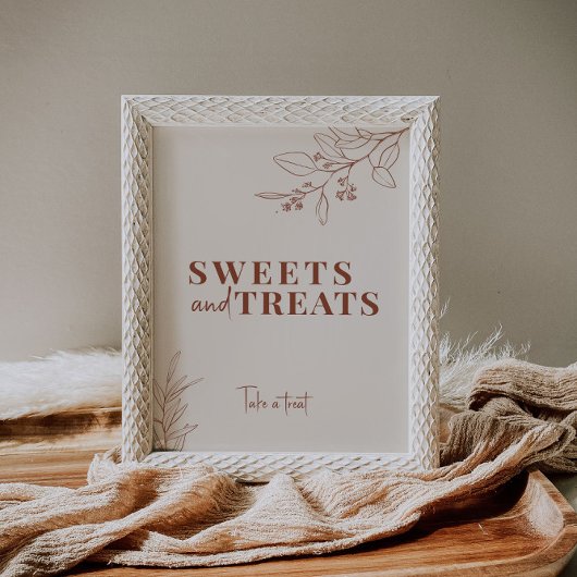 Boho Wedding Sign Poster