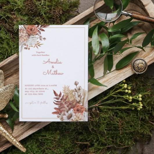 Boho Wedding Sjabloon Kaart