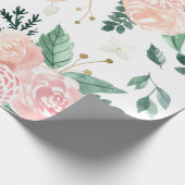 Boho Wedding Spring Waterverf Floral Cadeaupapier (Hoek)