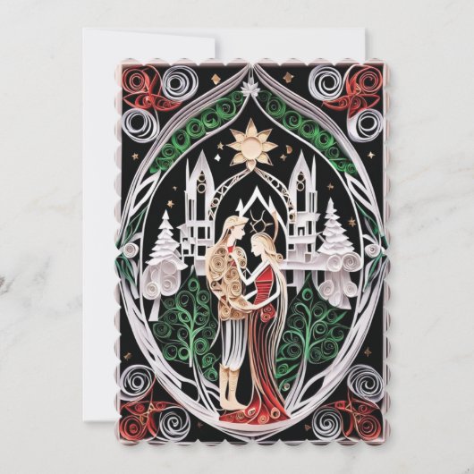 Boho Wedding Uitnodiging (Voorkant)