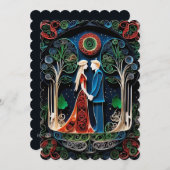 Boho Wedding Uitnodiging (Voorkant / Achterkant)