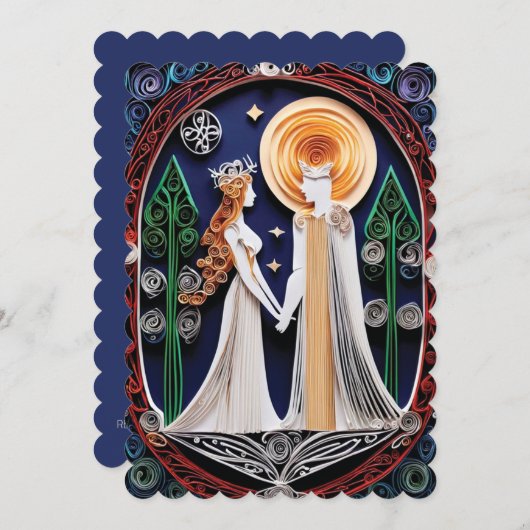 Boho Wedding Uitnodiging (Voorkant / Achterkant)