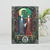 Boho Wedding Uitnodiging (Staand voorkant)