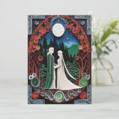 Boho Wedding Uitnodiging (Staand voorkant)