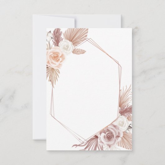 Boho Wedding Uitnodiging (Achterkant)