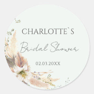 BOHO WEDDING VRIJGEZELLENFEEST RONDE STICKER