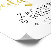 Boho Wedding Welcome Sign Gold Poster (Hoek)