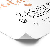 Boho Wedding Welcome Sign Roos Gold Poster (Hoek)