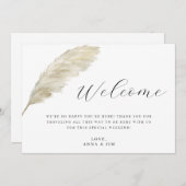 Boho Wedding Welkomsttas Insert Kaart (Voorkant / Achterkant)