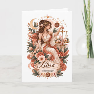 Boho Weegschaal Zodiac Terracotta Botanische Astro Kaart