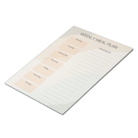 Boho Weekly Meal Plan Notitieblok (Schuin)