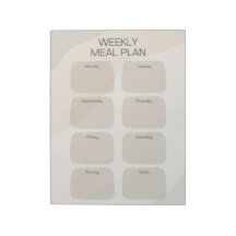 Boho Weekly Meal Plan Notitieblok