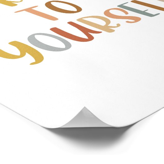 Boho Wees aardig tegen jezelf Poster (Hoek)