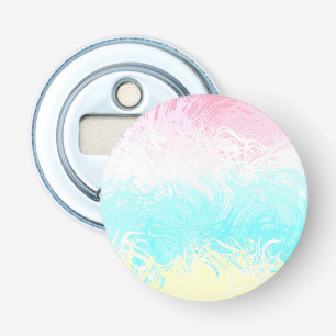 Boho Wervelende Groovy Abstract Genderflux Pride V Button Flesopener