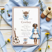 Boho Western Baby shower code Qr invitation