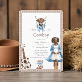 Boho Western Baby shower code Qr invitation