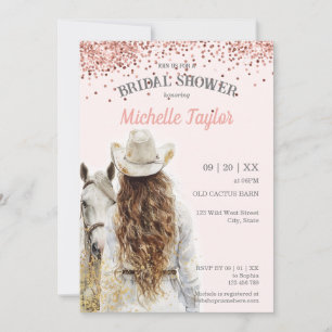 Boho Western Bruid Wild West Country Cowgirl Kaart