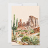 Boho Western Desert | Trouwfeest Uitnodiging (Achterkant)