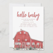 Boho Western Red Barn Thème Baby shower Invitation (Devant)