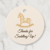 Boho Western Rocking Horse Baby shower Bedankjes Labels (Voorkant)