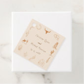 Boho Westerne Cowboy Illustratie Trouwen Bedankjes Labels (In situ)