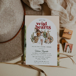 Boho Westerne woestijn   Bruidsdouche uitnodiging