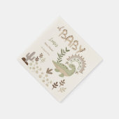 Boho whimsical dinosaur oh baby douane servet (Hoek)