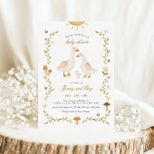 Boho Whimsical Goose Baby shower Kaart