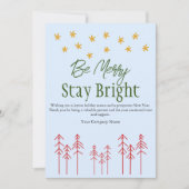 Boho Whimsische Minimalistische Kerstkaart (Voorkant)