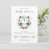 Boho Whimsy Owl-Baby shower Kaart (Staand voorkant)