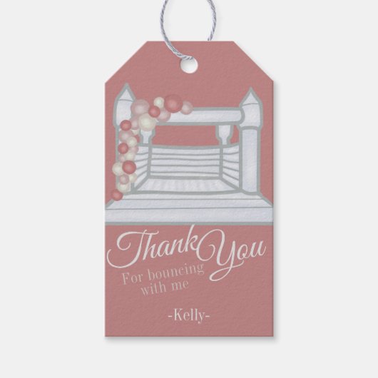 Boho White Bounce House Cadeaulabel (Voorkant)