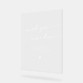 Boho White Clear Memorial Souhaite Que Vous Étiez (Angle)