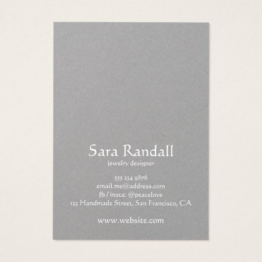 Boho White Mandala Rustic Grey Écran d'oreille (Dos)