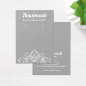 Boho White Mandala Rustic Grey Écran d'oreille (Bureau)