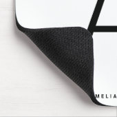 Boho White Orchids Tropical Letter A Monogram Muismat (Hoek)