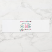 Boho Wild Een Eerste Verjaardag Waterfles Label Etiket (Enkel label)