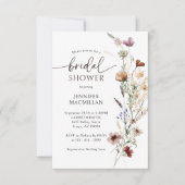 Boho Wild Flower Vrijgezellenfeest Kaart (Voorkant)