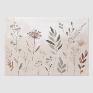 Boho Wild Flower | Woestijntuin Bloemenpatroon Tissuepapier