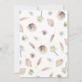 Boho Wild One Baby shower Kaart (Achterkant)